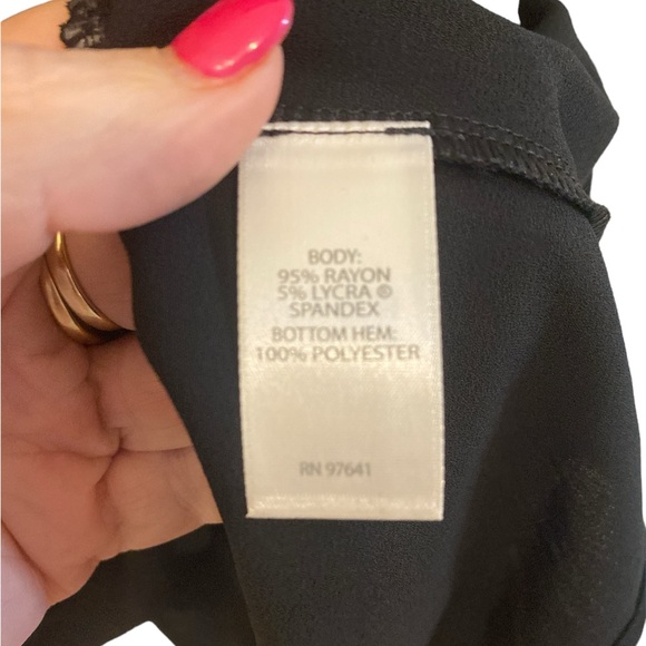 NWT J Jill Wearever Woven Peplum/ruffle Hem 3/4 Sleeve Top Womens 1X Bla… - Picture 6 of 9